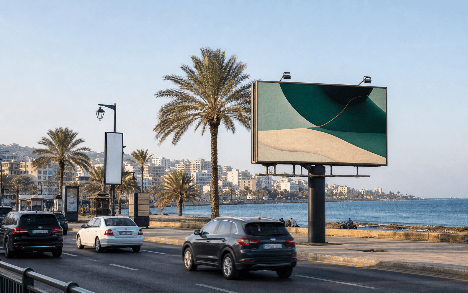 Saida Coastal Road Static Board